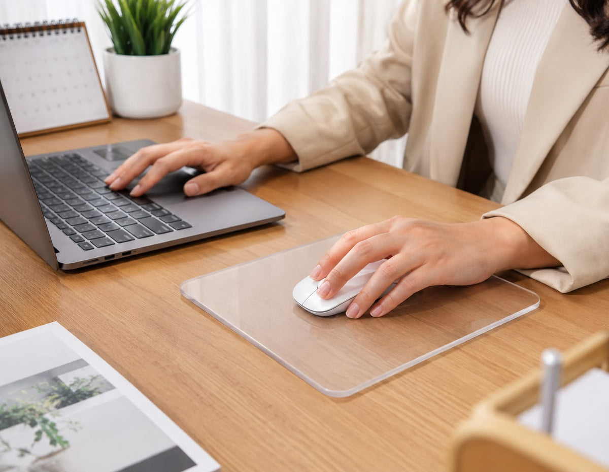 Mousepad de Cristal Templado – “ClearDesk Glass Pad”